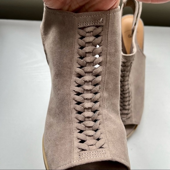 GAP Suede Slingback Peep Toe Mules - Picture 5 of 9